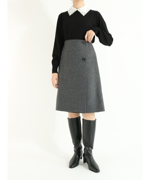 Te chichi（テチチ）の「サイドジップチェックリバーミニスカート（スカート・レディース・グレー/オレンジ・SMALL/MEDIUM）」の4枚目の写真