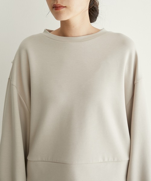 NERGY（ナージー）の「バックカシュクールダンボールプルオーバー（スウェット・レディース・ブラック/ベージュ/ボルドー・FREE）」の18枚目の写真