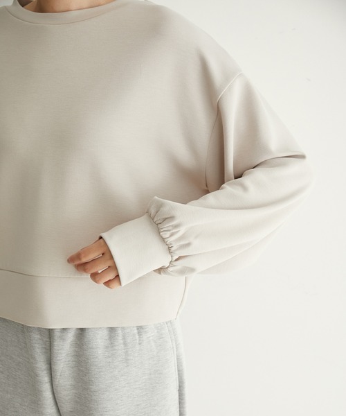 NERGY（ナージー）の「バックカシュクールダンボールプルオーバー（スウェット・レディース・ブラック/ベージュ/ボルドー・FREE）」の21枚目の写真