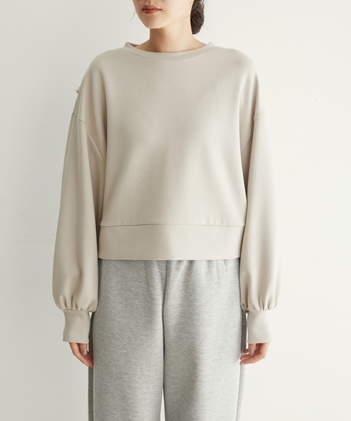 NERGY（ナージー）の「バックカシュクールダンボールプルオーバー（スウェット・レディース・ブラック/ベージュ/ボルドー・FREE）」の19枚目の写真