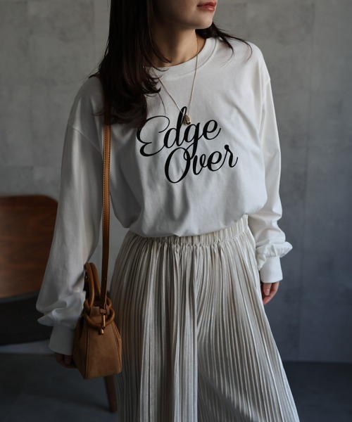 ap retro(アプレトロ)の「デザインロゴ プリントロンTee(Tシャツ/カットソー・レディース・アイボリー/チャコールグレー/ブラック/ホワイト×ブラック/ブラック系その他/オートミール/ブラック系その他2/ホワイト系その他/ホワイト系その他2/ホワイト系その他3/ブラック系その他3/ベージュ/ブラック系その他4/グレー系その他/ホワイト系その他4・FREE)」の2枚目の写真