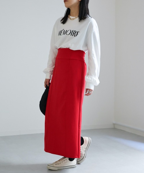 ap retro(アプレトロ)の「デザインロゴ プリントロンTee(Tシャツ/カットソー・レディース・アイボリー/チャコールグレー/ブラック/ホワイト×ブラック/ブラック系その他/オートミール/ブラック系その他2/ホワイト系その他/ホワイト系その他2/ホワイト系その他3/ブラック系その他3/ベージュ/ブラック系その他4/グレー系その他/ホワイト系その他4・FREE)」の21枚目の写真