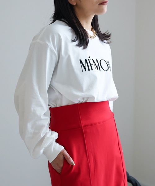 ap retro(アプレトロ)の「デザインロゴ プリントロンTee(Tシャツ/カットソー・レディース・アイボリー/チャコールグレー/ブラック/ホワイト×ブラック/ブラック系その他/オートミール/ブラック系その他2/ホワイト系その他/ホワイト系その他2/ホワイト系その他3/ブラック系その他3/ベージュ/ブラック系その他4/グレー系その他/ホワイト系その他4・FREE)」の18枚目の写真