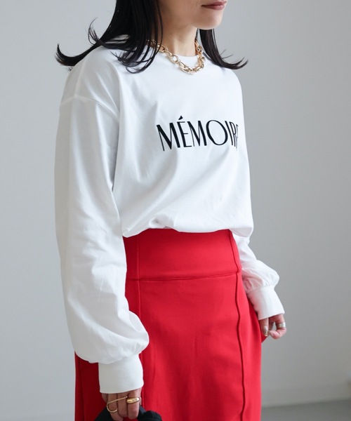 ap retro(アプレトロ)の「デザインロゴ プリントロンTee(Tシャツ/カットソー・レディース・アイボリー/チャコールグレー/ブラック/ホワイト×ブラック/ブラック系その他/オートミール/ブラック系その他2/ホワイト系その他/ホワイト系その他2/ホワイト系その他3/ブラック系その他3/ベージュ/ブラック系その他4/グレー系その他/ホワイト系その他4・FREE)」の16枚目の写真