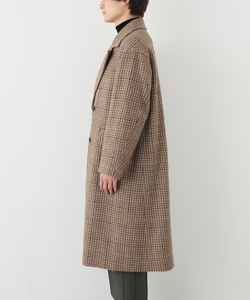 EDIFICE（エディフィス）の「ループツイード クラブチェック ダブル オーバーコート（トレンチコート・メンズ・ベージュ・MEDIUM/LARGE）」の13枚目の写真