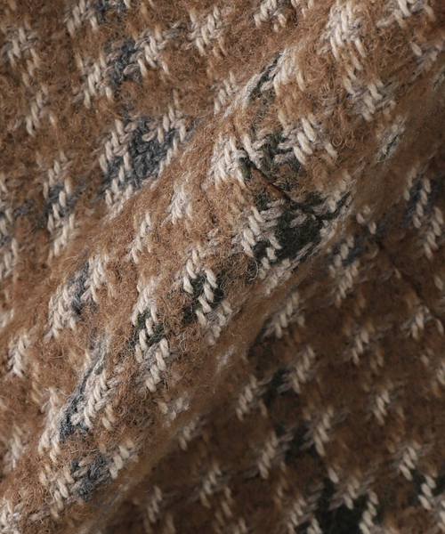 EDIFICE エディフィス ループツイード オーバーコート サイズL EDIFICE（エディフィス）の「ループツイード クラブチェック ダブル