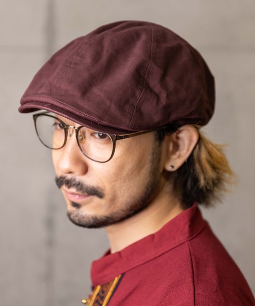 無（ム）の「5パネルハンチング（ハンチング/ベレー帽・メンズ・ブラック/ワイン/カーキ・FREE）」の3枚目の写真