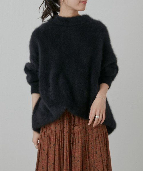 新品タグ付き　BEARDSLEY ビアズリー ウシロプリーツニット ブラック　F ニットコンビプリーツプルオーバー | BEARDSLEY(ビアズリー)レディース