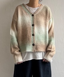 期間限定値下げ！bedsidedrama グラデーションニットカーディガン LBC カーディガン グラデーションニットカーディガン レディース