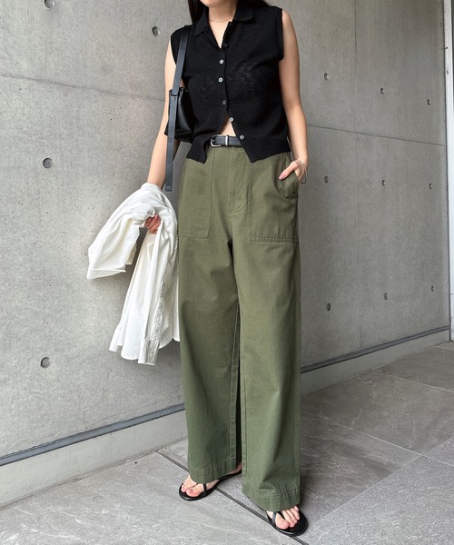 セール】【3サイズ展開】ワイドベイカーパンツ（その他パンツ）｜andme