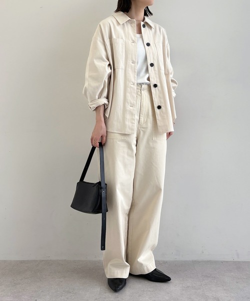 andme(アンドミー)の「【新色・新サイズ追加】ワイドベイカーパンツ(S/M/L/XL/トールサイズ)(その他パンツ・レディース・ブラック/ベージュ/カーキ/アイボリー/チャコールグレー/ネイビー/キナリ/ホワイト/ブラウン/サンドベージュ・L/M/S/XL/LT/MT)」の15枚目の写真