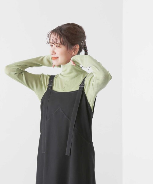 N.（N. Natural Beauty Basic）（エヌエヌナチュラルビューティーベーシック）の「◆シアーレイヤードニットインナー（ニット/セーター・レディース・オフホワイト/ライトグリーン/ブラック/パープル・MEDIUM）」の19枚目の写真