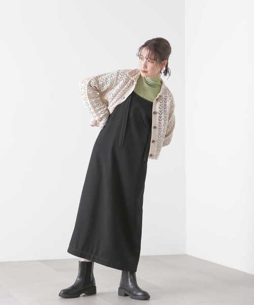 N.（N. Natural Beauty Basic）（エヌエヌナチュラルビューティーベーシック）の「◆シアーレイヤードニットインナー（ニット/セーター・レディース・オフホワイト/ライトグリーン/ブラック/パープル・MEDIUM）」の20枚目の写真