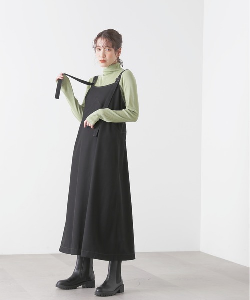 N.（N. Natural Beauty Basic）（エヌエヌナチュラルビューティーベーシック）の「◆シアーレイヤードニットインナー（ニット/セーター・レディース・オフホワイト/ライトグリーン/ブラック/パープル・MEDIUM）」の10枚目の写真