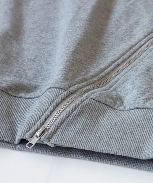 antiqua（アンティカ）の「デザインファスナーパーカー（パーカー・レディース・ブラック/グレー/ブルー・FREE）」の7枚目の写真