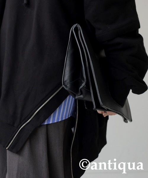 antiqua（アンティカ）の「デザインファスナーパーカー（パーカー・レディース・ブラック/グレー/ブルー・FREE）」の19枚目の写真