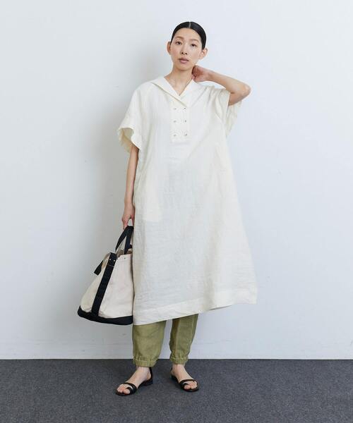 ☆新品未使用☆ LOISIR グランジリネンセーラーカラーワンピース グランジリネンセーラーカラーワンピース｜BIGI online store