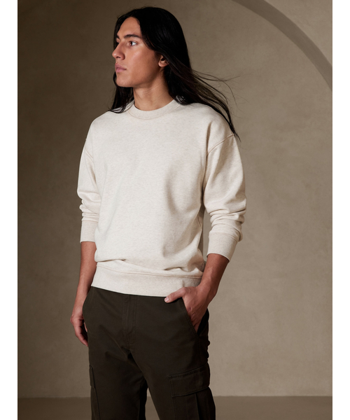 Banana Republic(バナナリパブリック)の「フレンチテリー スウェットシャツ(スウェット・メンズ・カーキ/ナチュラル・L/XL/S/M)」の1枚目の写真