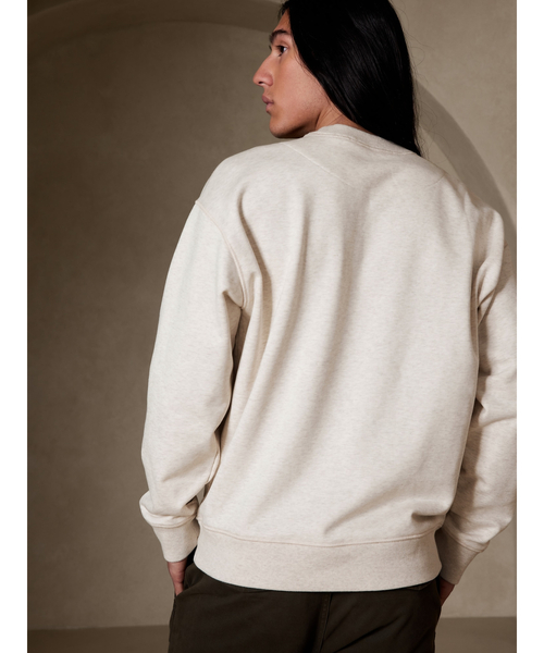 Banana Republic(バナナリパブリック)の「フレンチテリー スウェットシャツ(スウェット・メンズ・カーキ/ナチュラル・L/XL/S/M)」の4枚目の写真