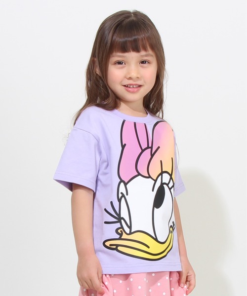 セール】親子お揃い ディズニー グラデーションBIGフェイスT
