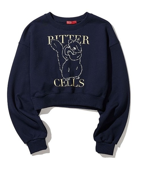 BITTER CELLS（ビターセルズ）の「BITTER CELLS／シマリスプルオーバー(ウラケ) 2193587（スウェット・レディース・ナチュラル/ライトグレー/ネイビー・MEDIUM/SMALL）」の15枚目の写真