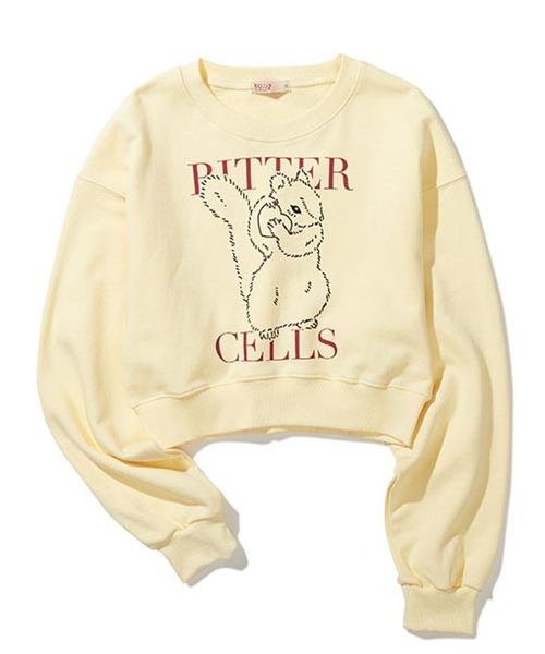 BITTER CELLS（ビターセルズ）の「BITTER CELLS／シマリスプルオーバー(ウラケ) 2193587（スウェット・レディース・ナチュラル/ライトグレー/ネイビー・MEDIUM/SMALL）」の21枚目の写真