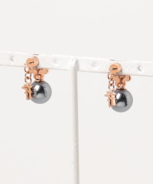 Folli Follie（フォリフォリ）の「PEARL MUSE ブラックパール（ピンクゴールド）（ピアス（両耳用）・レディース・グレー・FREE）」の2枚目の写真