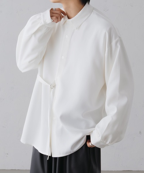 epnok（エプノック）の「ベーシックルーズタイロッケンシャツ（シャツ/ブラウス・メンズ・ブラック/チャコールグレー/オフホワイト・SMALL/MEDIUM/LARGE）」の2枚目の写真