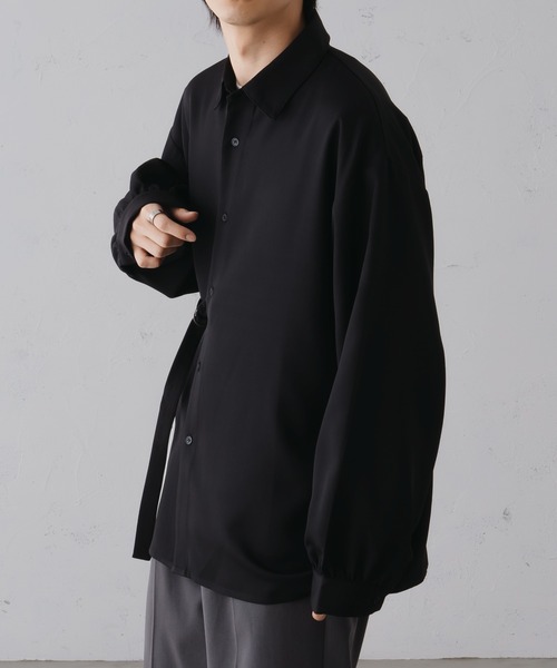 epnok（エプノック）の「ベーシックルーズタイロッケンシャツ（シャツ/ブラウス・メンズ・ブラック/チャコールグレー/オフホワイト・SMALL/MEDIUM/LARGE）」の14枚目の写真