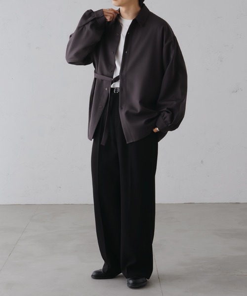 epnok（エプノック）の「ベーシックルーズタイロッケンシャツ（シャツ/ブラウス・メンズ・ブラック/チャコールグレー/オフホワイト・SMALL/MEDIUM/LARGE）」の9枚目の写真