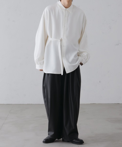 epnok（エプノック）の「ベーシックルーズタイロッケンシャツ（シャツ/ブラウス・メンズ・ブラック/チャコールグレー/オフホワイト・SMALL/MEDIUM/LARGE）」の7枚目の写真