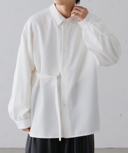 epnok（エプノック）の「ベーシックルーズタイロッケンシャツ（シャツ/ブラウス・メンズ・ブラック/チャコールグレー/オフホワイト・SMALL/MEDIUM/LARGE）」の11枚目の写真