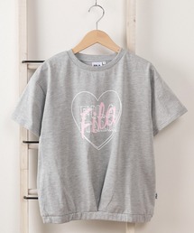 FILA（フィラ）の「【FILA/フィラ】 ブランドハートロゴプリント ボリュームヘムデザイン 半袖Tシャツ/【140cm-160cm】（Tシャツ/カットソー・キッズ）」
