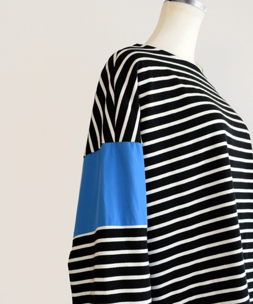 Marient（マリエント）の「ドッキングボーダーTEE（Tシャツ/カットソー・レディース・ホワイト/オレンジ/ブルー・FREE）」の6枚目の写真