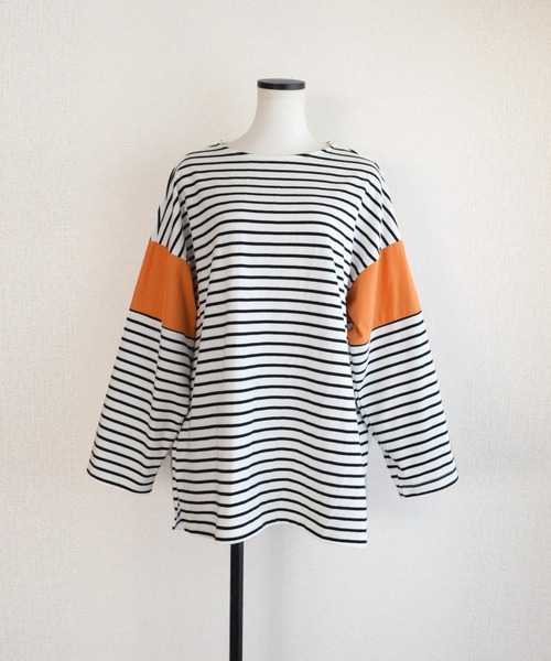 Marient（マリエント）の「ドッキングボーダーTEE（Tシャツ/カットソー・レディース・ホワイト/オレンジ/ブルー・FREE）」の16枚目の写真