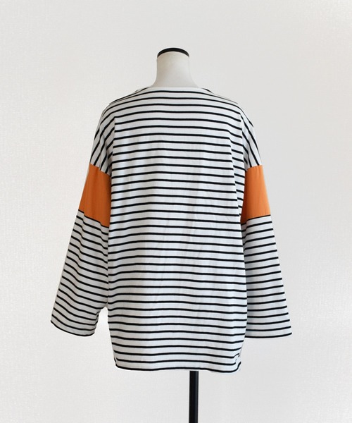 Marient（マリエント）の「ドッキングボーダーTEE（Tシャツ/カットソー・レディース・ホワイト/オレンジ/ブルー・FREE）」の22枚目の写真