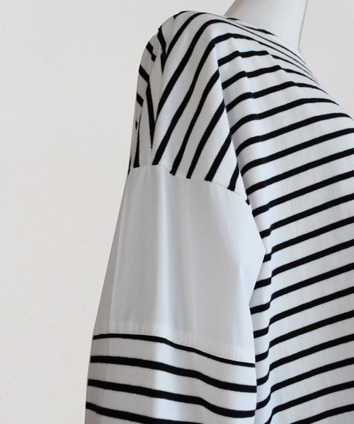 Marient（マリエント）の「ドッキングボーダーTEE（Tシャツ/カットソー・レディース・ホワイト/オレンジ/ブルー・FREE）」の11枚目の写真