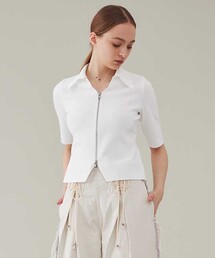 WRAPINKNOT | 【WRAPINKNOT(ラッピンノット)】《STUDIOUS別注》ジップショートニット(ニット/セーター)