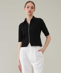 WRAPINKNOT | 【WRAPINKNOT(ラッピンノット)】《STUDIOUS別注》ジップショートニット(ニット/セーター)