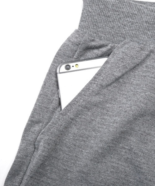 LUXSTYLE(ラグスタイル)の「ミニ裏毛スウェットクロップドパンツ(スウェットパンツ・メンズ・ブラック/杢グレー/ネイビー/グレイッシュベージュ・M/L/XL)」の11枚目の写真