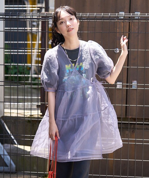 シアーカシュクール半袖ワンピース FREAK'S STORE（フリークスストア）の「シアーカシュクール半袖