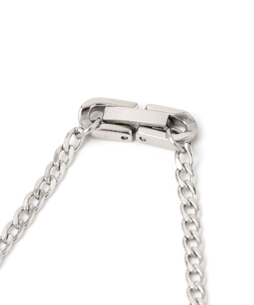 BAYFLOW（ベイフロー）の「ステンレスチェーンネックレスS（ネックレス・メンズ・ライトグレー/イエロー・FREE）」の4枚目の写真