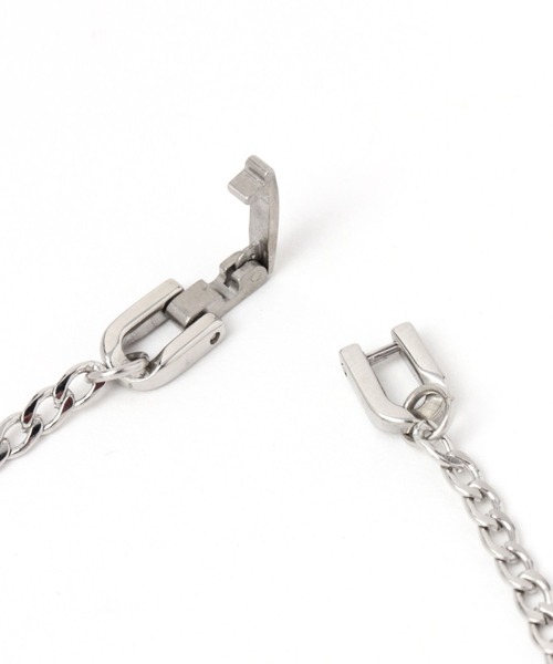 BAYFLOW（ベイフロー）の「ステンレスチェーンネックレスS（ネックレス・メンズ・ライトグレー/イエロー・FREE）」の5枚目の写真