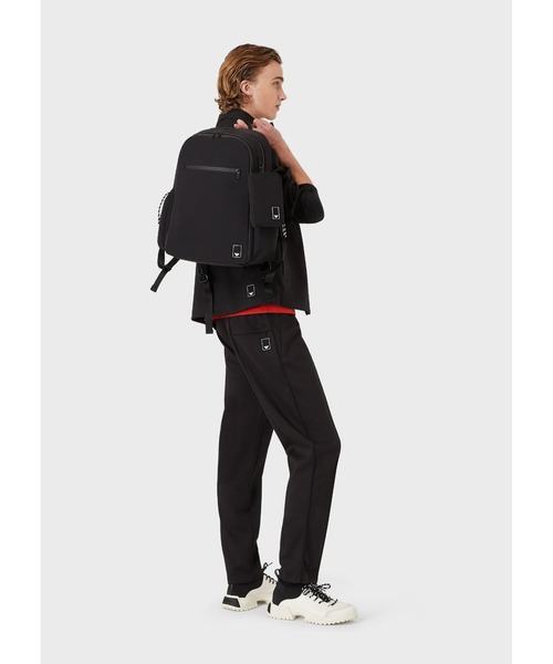 EMPORIO ARMANI(エンポリオアルマーニ)の「【エンポリオ アルマーニ】トラベルエッセンシャル ジョガーパンツ モダール製(スウェットパンツ・メンズ・ブラック・XX-SMALL/LARGE/MEDIUM/SMALL)」の3枚目の写真