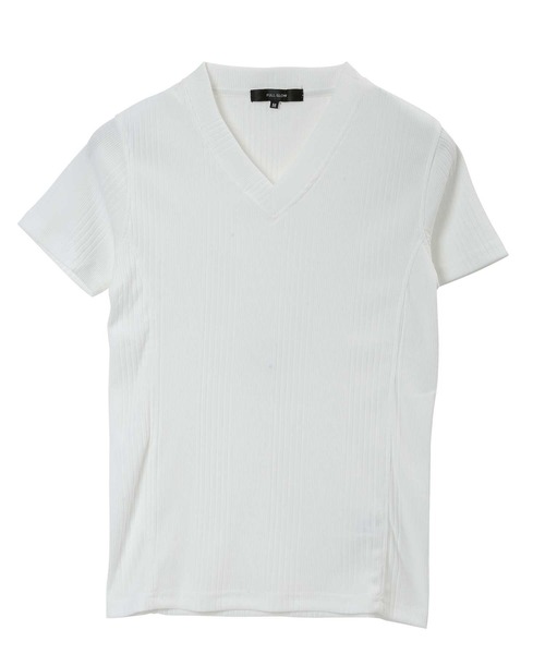 jiggys shop（ジギーズショップ）の「Ｖネックテレコ半袖Ｔシャツ カットソー（Tシャツ/カットソー・メンズ・ブラック/杢グレー/ブルー系その他2/レッド系その他/ブラック系その他/ホワイト・X-LARGE/MEDIUM/LARGE）」の7枚目の写真