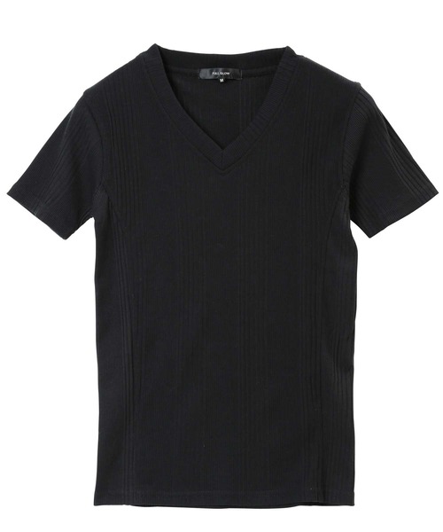 jiggys shop（ジギーズショップ）の「Ｖネックテレコ半袖Ｔシャツ カットソー（Tシャツ/カットソー・メンズ・ブラック/杢グレー/ブルー系その他2/レッド系その他/ブラック系その他/ホワイト・X-LARGE/MEDIUM/LARGE）」の9枚目の写真