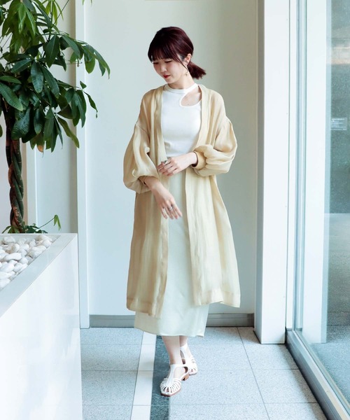 Jines（ジネス）の「クールタッチ カットアウト デザインタンクトップ @（タンクトップ・レディース・ホワイト/ブラック/ブラウン・38）」の9枚目の写真