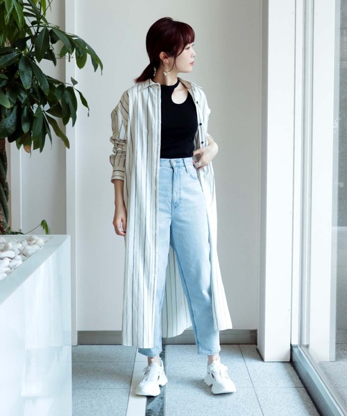 Jines（ジネス）の「クールタッチ カットアウト デザインタンクトップ @（タンクトップ・レディース・ホワイト/ブラック/ブラウン・38）」の5枚目の写真