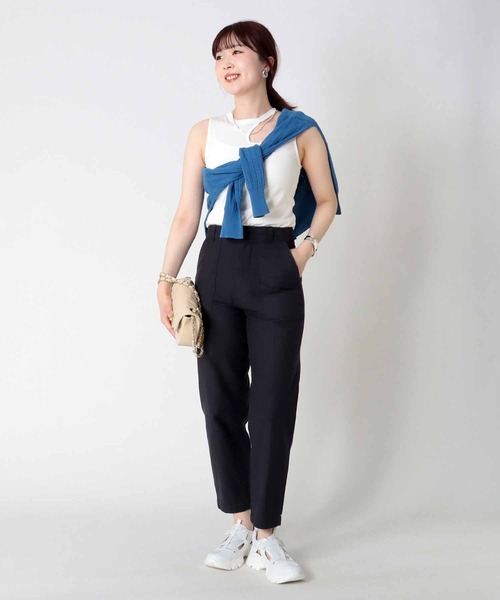 Jines（ジネス）の「クールタッチ カットアウト デザインタンクトップ @（タンクトップ・レディース・ホワイト/ブラック/ブラウン・38）」の12枚目の写真