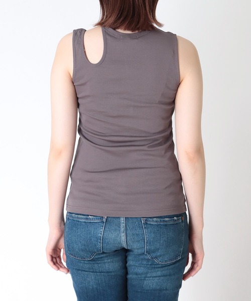 Jines（ジネス）の「クールタッチ カットアウト デザインタンクトップ @（タンクトップ・レディース・ホワイト/ブラック/ブラウン・38）」の16枚目の写真